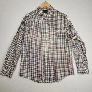Orvis Men's Trim Fit Shirt Large Button Down Long‎ Sleeve Plaid Multi-Plaid EUC
